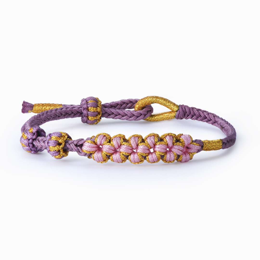 Grandmother & Granddaughter “A Link That Can Never Be Undone” Blossom Knot Bracelet